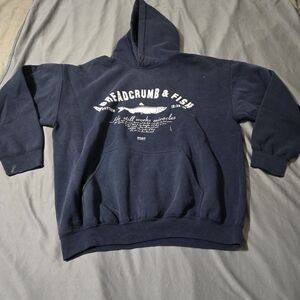 Abreadcrum & Fish Jesus crewneck sweatshirt Size Large Y2K Aberocrombie Spoof